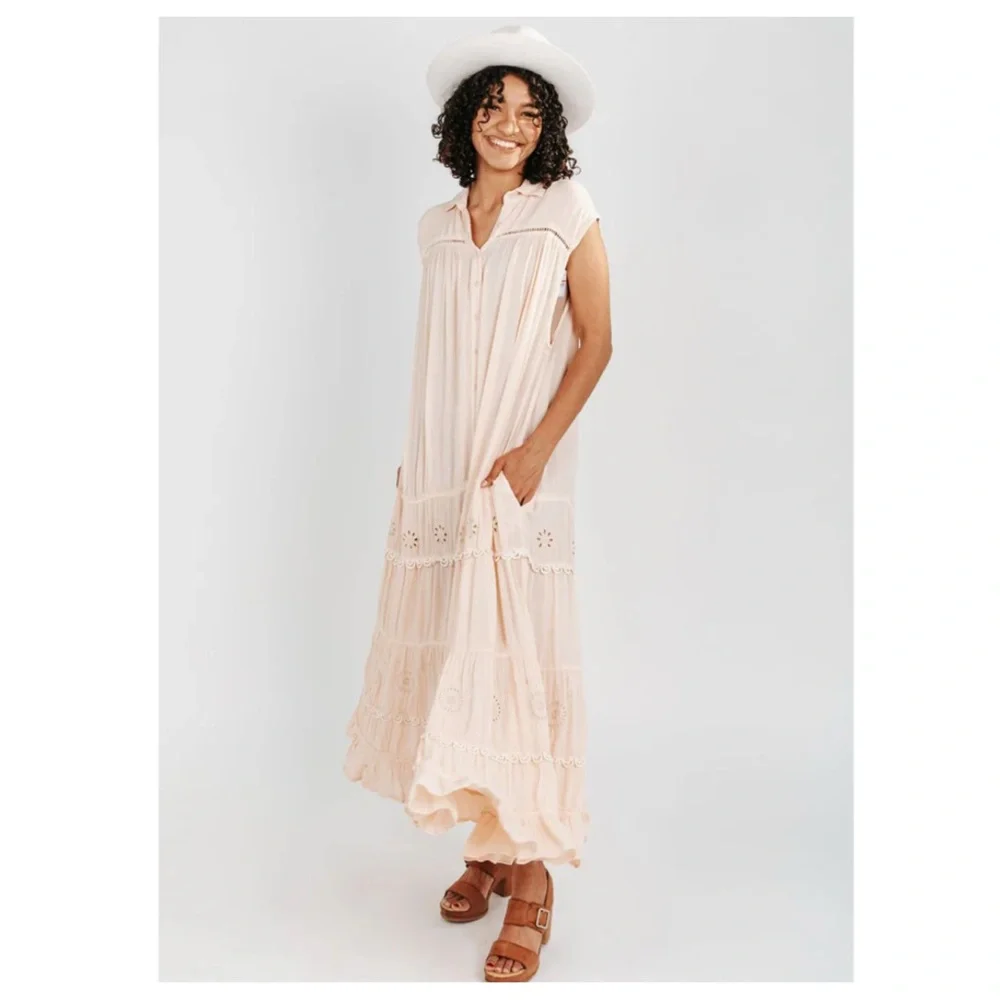 NWT Free People Pretty Cozy Maxi Dress - Picture 2 of 10